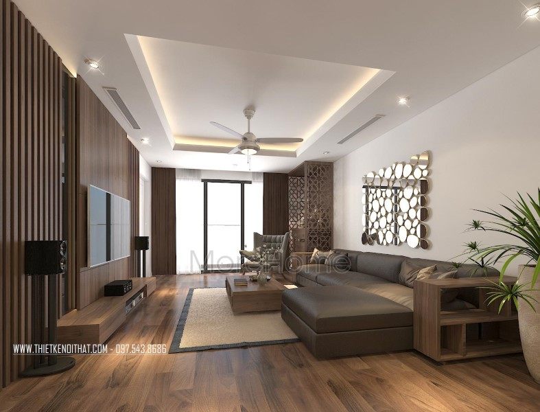 Thiết kế nội thất phòng khách chung cư Imperia Garden 203 Nguyễn Huy Tưởng Thanh Xuân Hà Nội